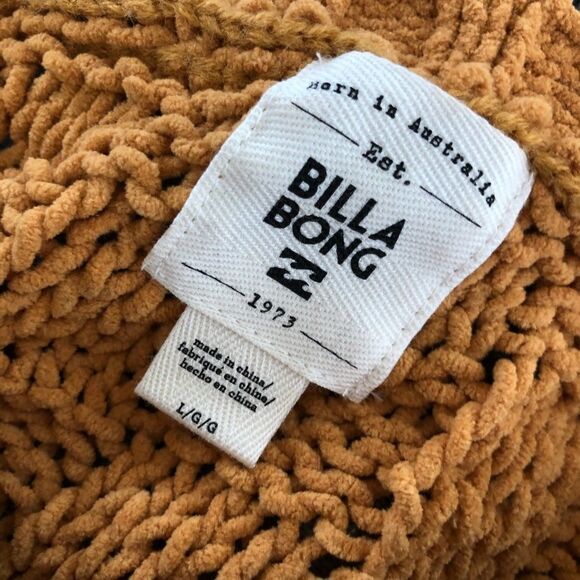 NWT Billabong Onward We Go Chenille Sweater Mustard L - Picture 11 of 12
